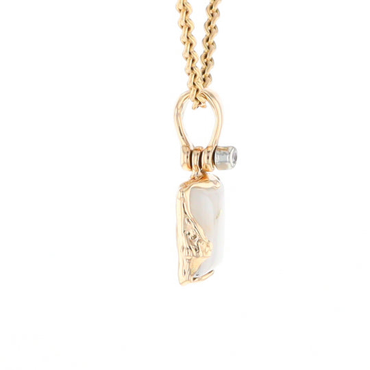 Gold Quartz Freeform Pendant (G2)