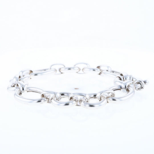 Sterling Silver Open Cable Link Bracelet