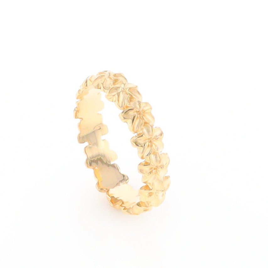 Gold Flower Eternity Ring