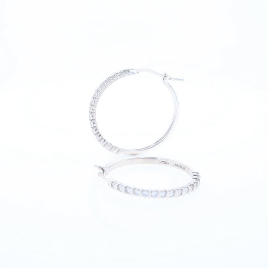 Cubic Zirconia Hoop Earrings