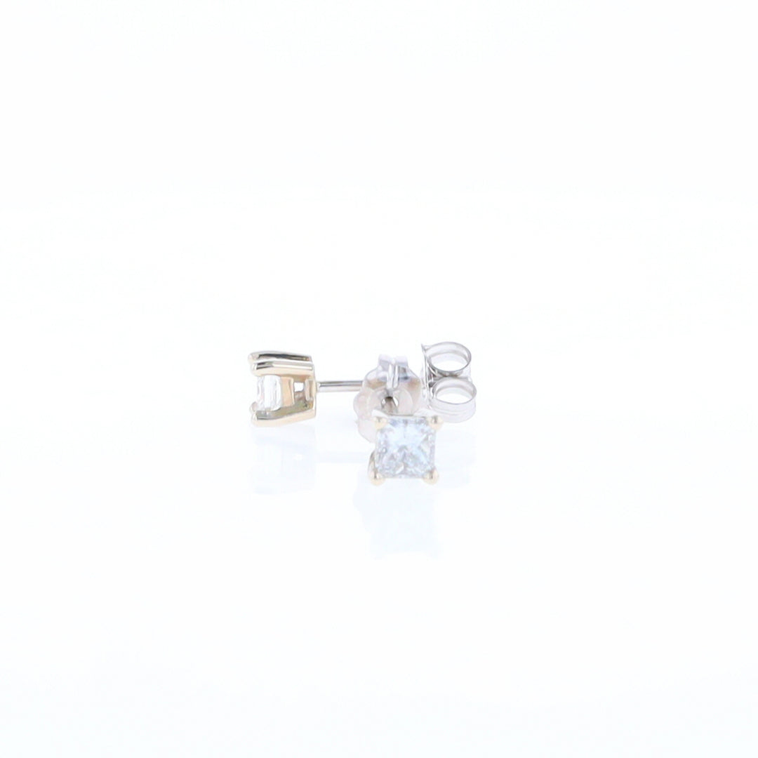 0.43ctw Princess Cut Diamond Stud Earrings