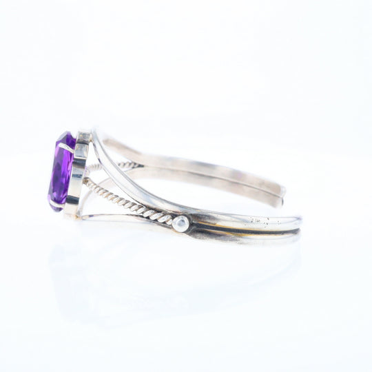 Twisted Amethyst Cuff Bracelet