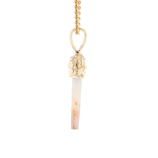 Gold Quartz Free Form Pendant