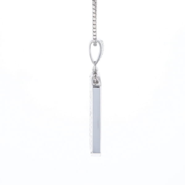 Cubic Zirconia Dog Tag Necklace