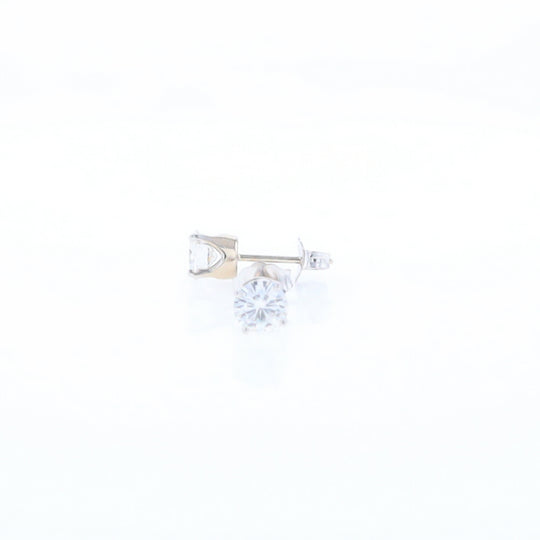 Moissanite Solitaire Stud Earrings