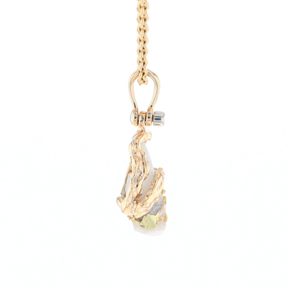 Rough Gold quartz Freeform Pendant