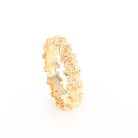 Gold Flower Eternity Ring