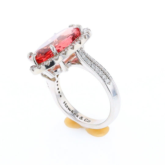 Imperial Topaz and Diamond Ring