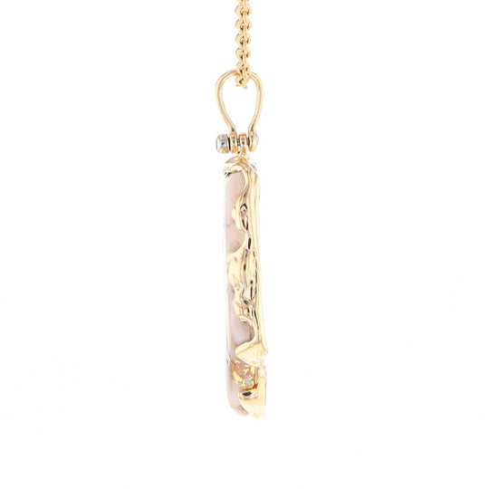 Gold Quartz Freeform Pendant (G2)