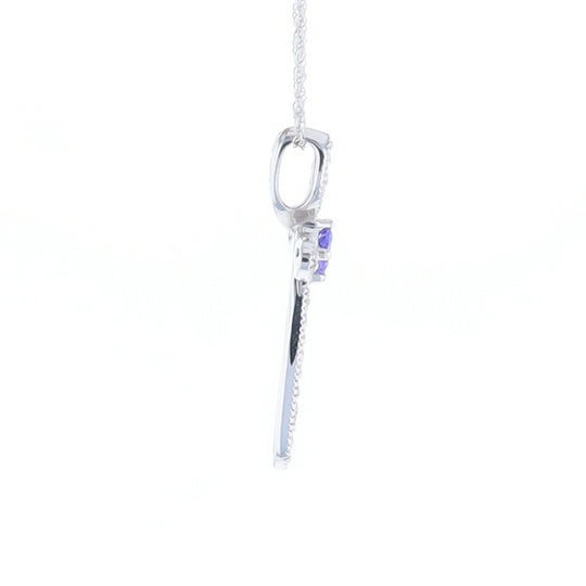 Tanzanite Cross Necklace