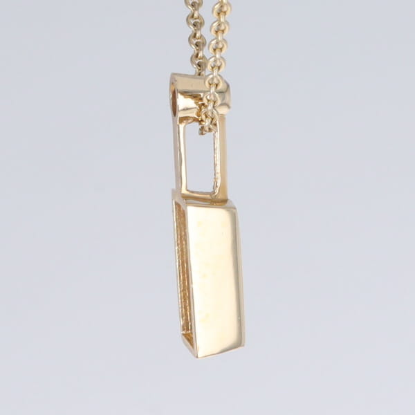 Opal Pendant Rectangle Inlaid Design with .04ctw Round Diamond