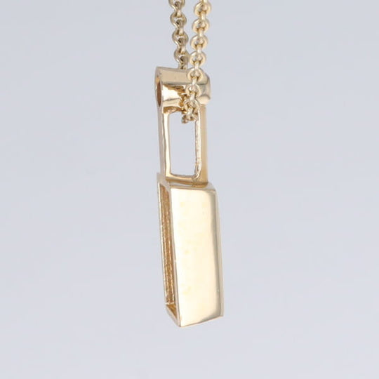 Opal Pendant Rectangle Inlaid Design with .04ctw Round Diamond