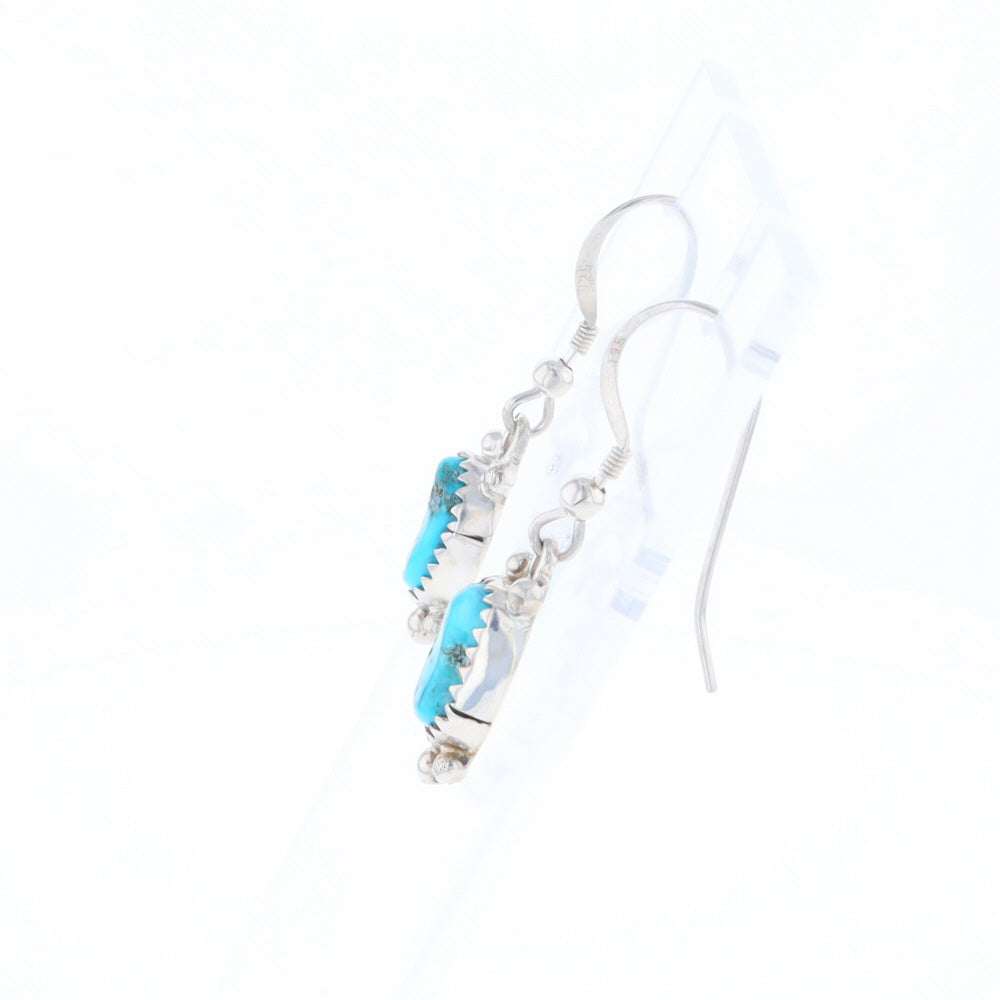 Native Dangle Turquoise Bead Earrings