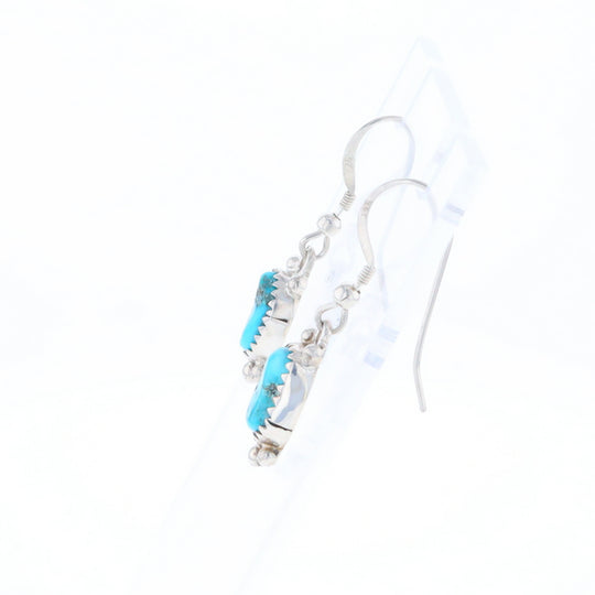 Native Dangle Turquoise Bead Earrings