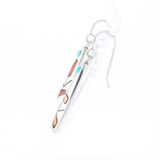 Native Triangle Turquoise Hook Earrings