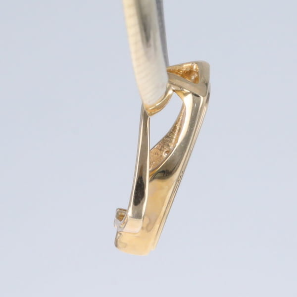 Opal Pendant Triangle Inlaid Design with .06ct Round Diamond