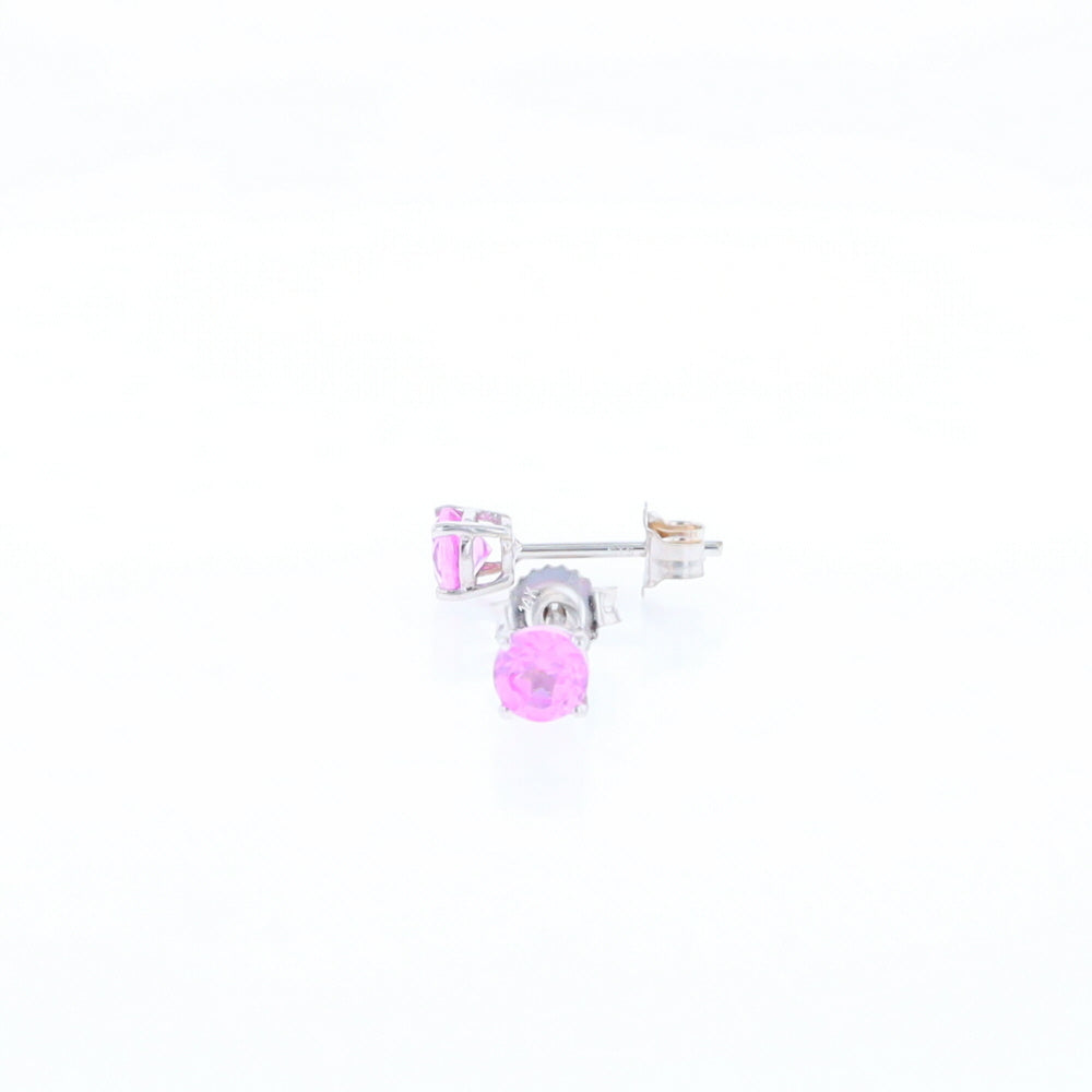 Pink Sapphire Stud Earrings