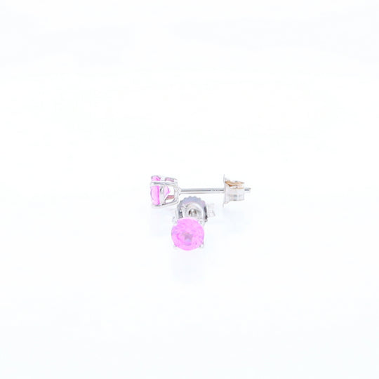 Pink Sapphire Stud Earrings