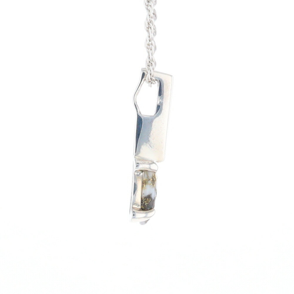 Gold Quartz Cabochon Pendant