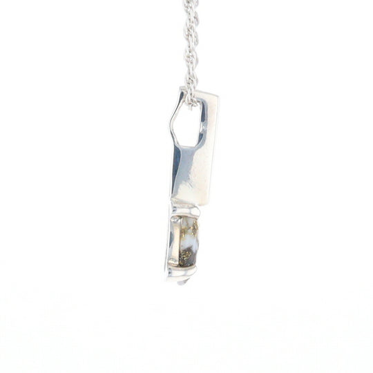 Gold Quartz Cabochon Pendant