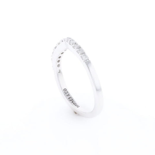Diamond Contour Wedding Band