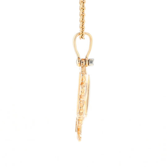 Alaska Gold Quartz Inlaid Pendant