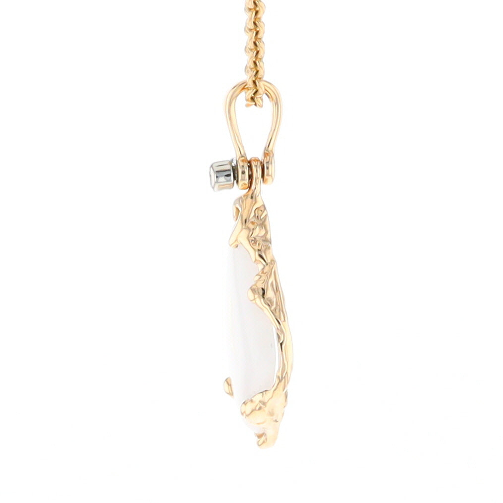 Gold Quartz Freeform Pendant (G2)