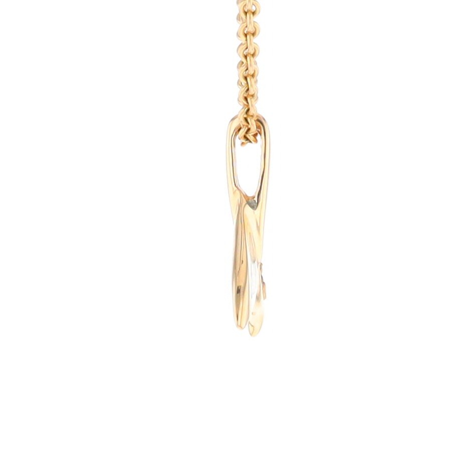 Whale Tail Necklaces Natural Gold Quartz and Nuggets Inlaid Pendant