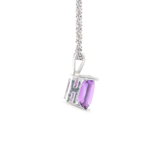 Amethyst Solitaire Pendant