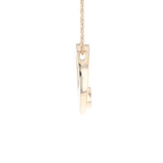 Gold Quartz Pendant Open Circle Design Round Inlay Pendant