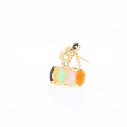 Multi-Color 5-Stone Earrings