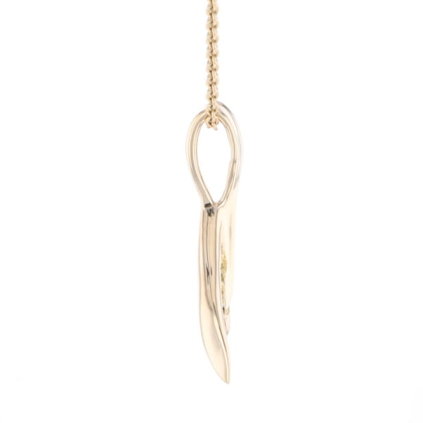 Whale Tail Natural Gold Nuggets Inlaid Pendant XL