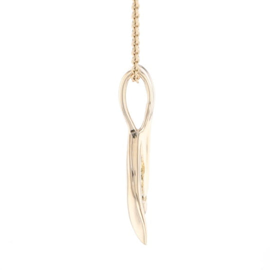Whale Tail Natural Gold Nuggets Inlaid Pendant XL