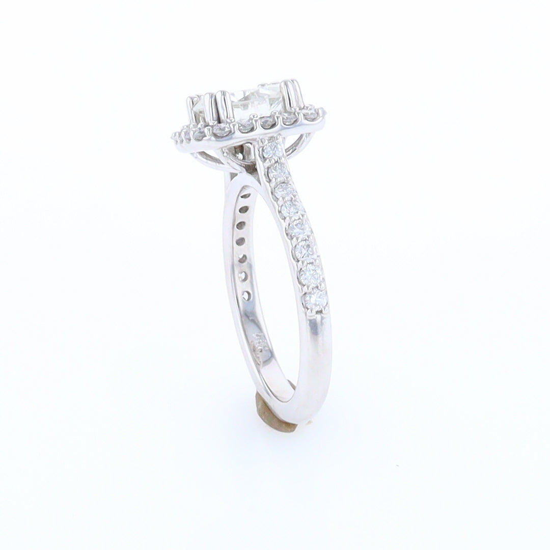 Diamond Engagement Ring with Square Halo