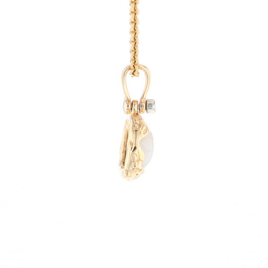 Gold Quartz Freeform Pendant - G1