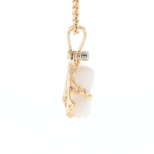 Rough Gold Quartz Freeform Pendant