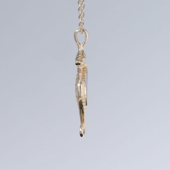 Opal Pendant Inlaid Realistic Sea Horse Design