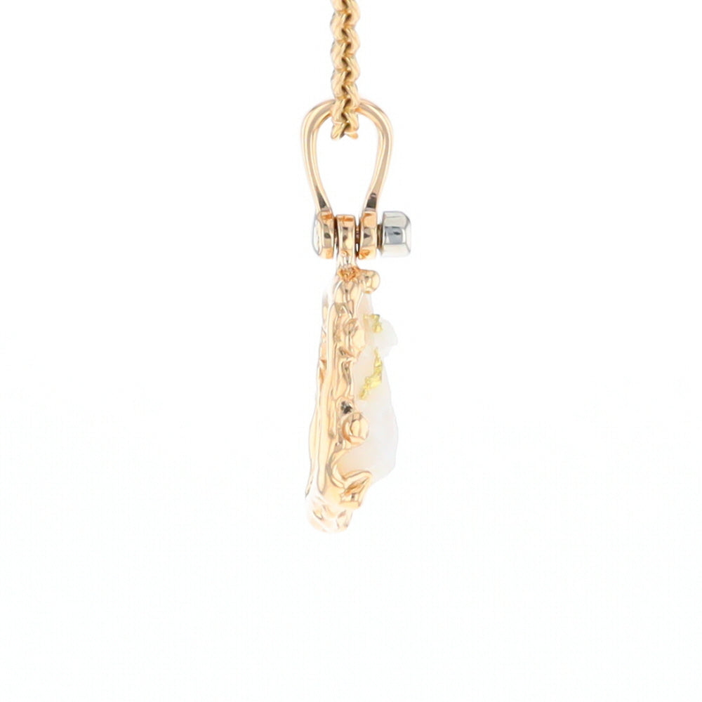 Rough Gold Quartz Freeform Pendant