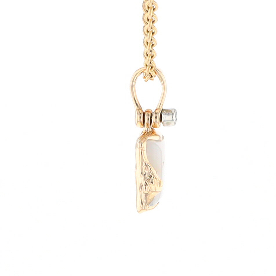 Gold Quartz Freeform Pendant (G2)