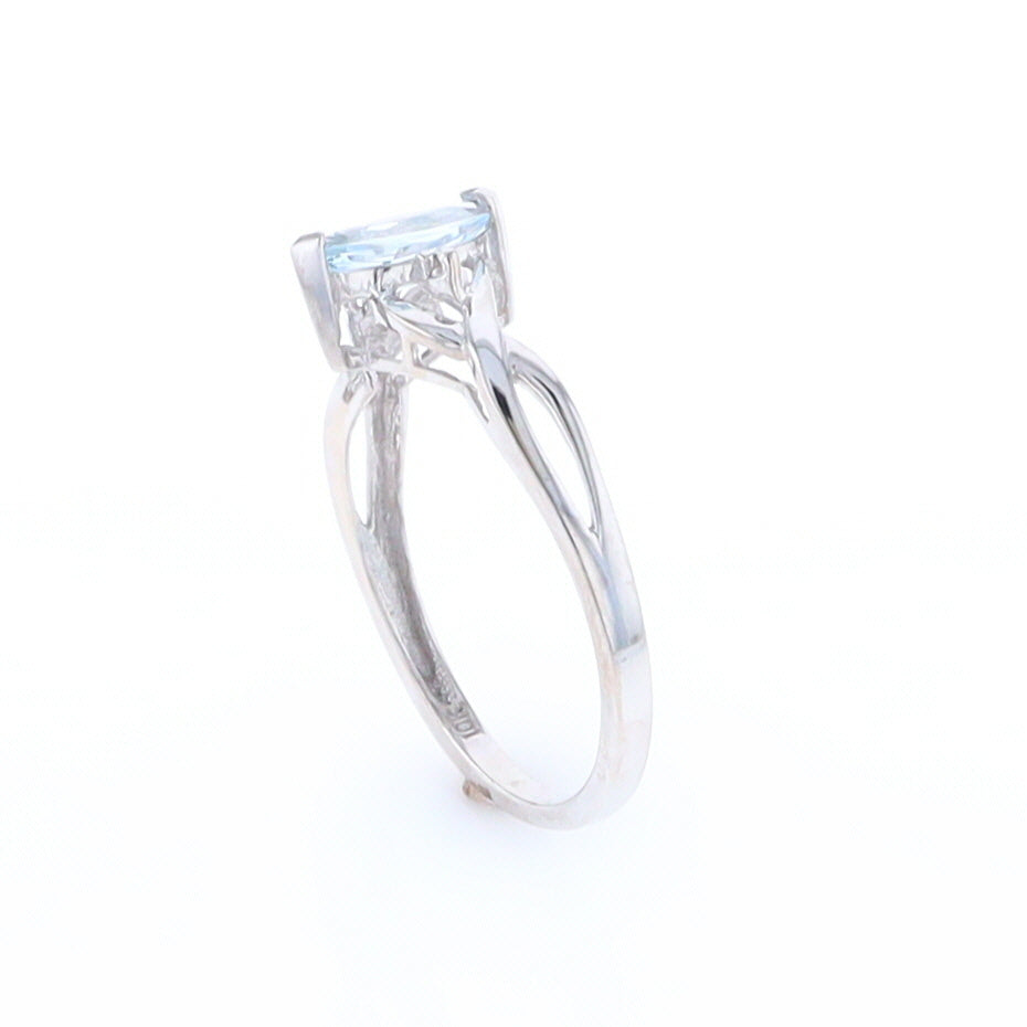 Marquise Blue Topaz Ring