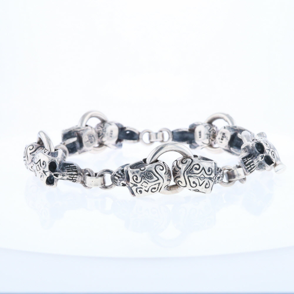 Silver Skull Bracelet