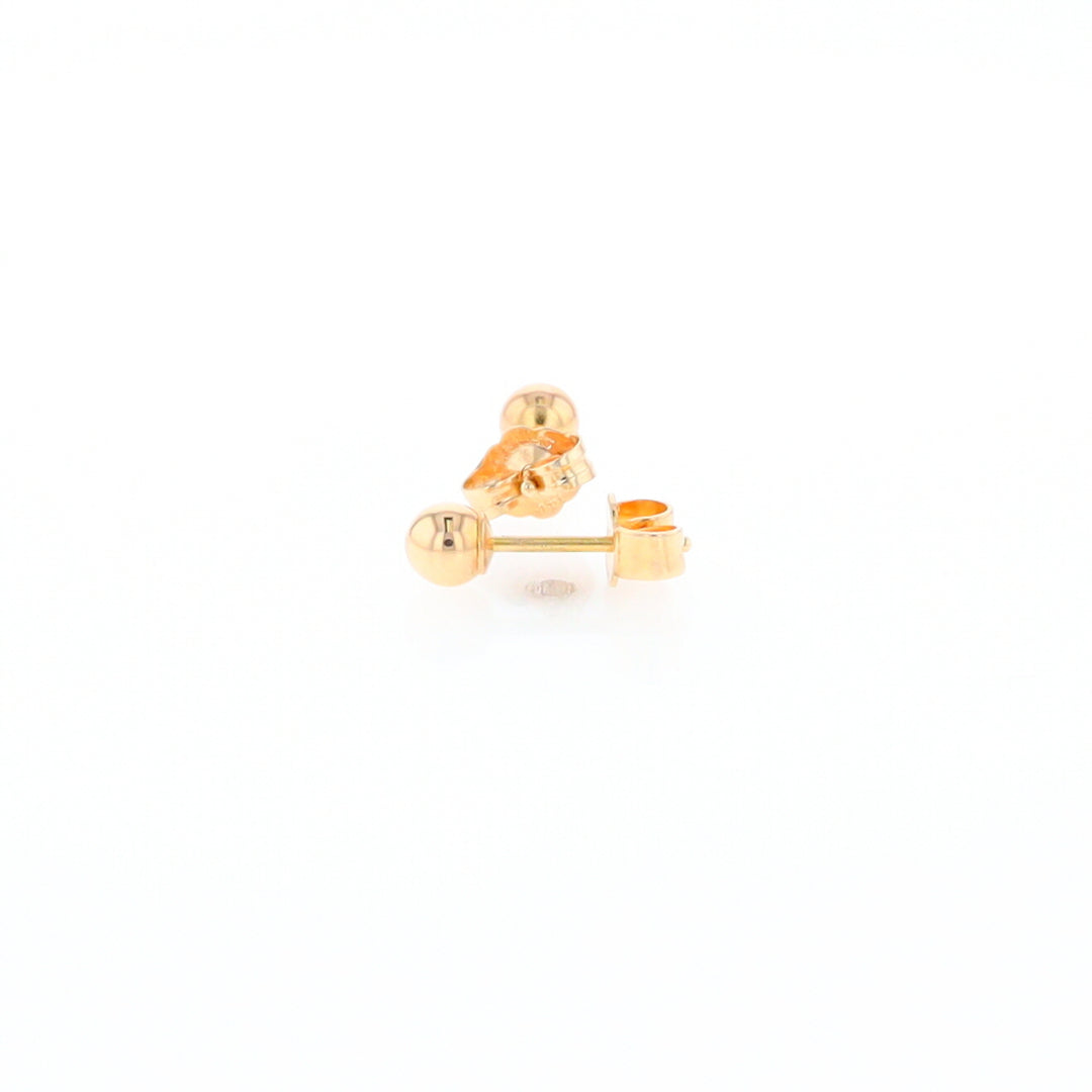 Gold Ball Stud Earrings