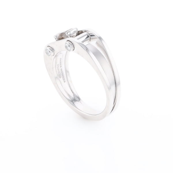 Men's Contemporary White Gold Industrial Brown Diamond Ring