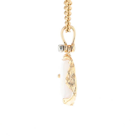 Gold Quartz Freeform Pendant  (G2)