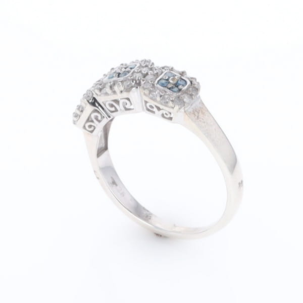 Triple Diamond Halo Ring