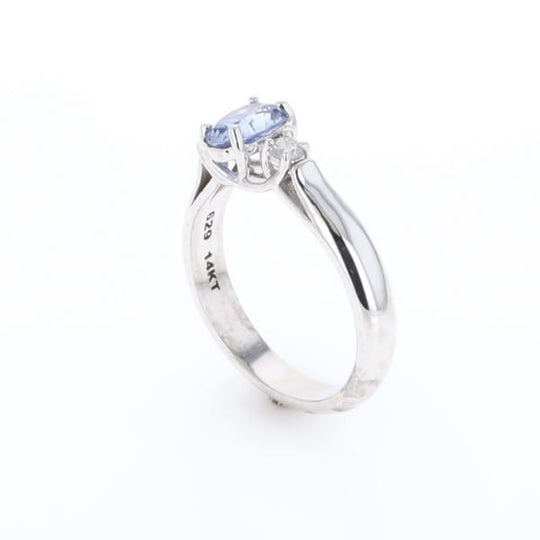 Ceylon Sapphire 3-Stone Trellis Ring