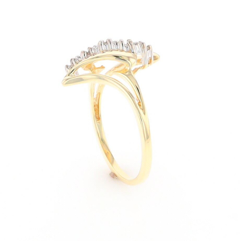 Diamond Waterfall Bypass Ring