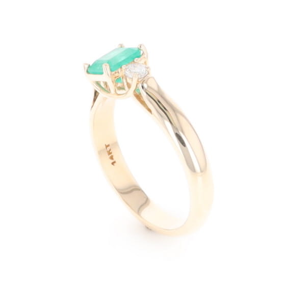 Emerald 3-Stone Trellis Ring