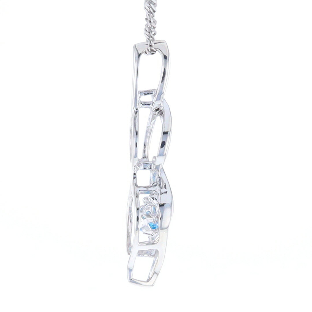 Floating Topaz Twisted Necklace
