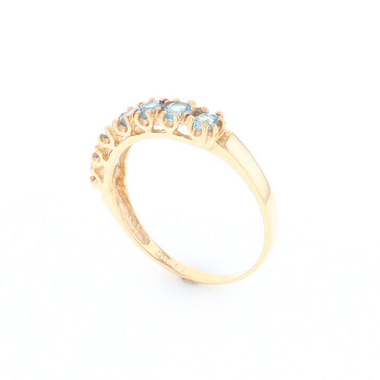 Round Blue Topaz Band